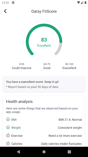 Oatsy Calorie Counter स्क्रीनशॉट 7