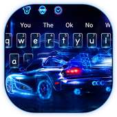 Neon Racing Car Keyboard
