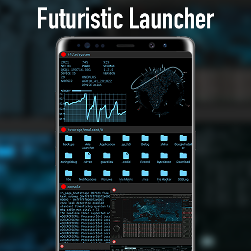 ikon Futuristic Launcher-Iris Theme