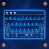 deep blue machine metal future keyboard theme أيقونة