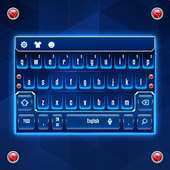 deep blue machine metal future keyboard theme on 9Apps