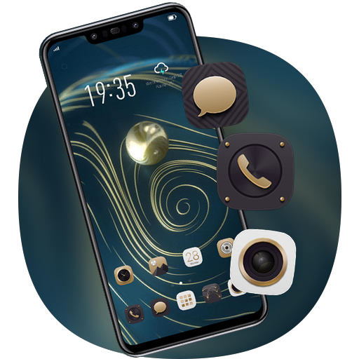Golden ball theme Galaxy note p6 mate redmi 2019 icon