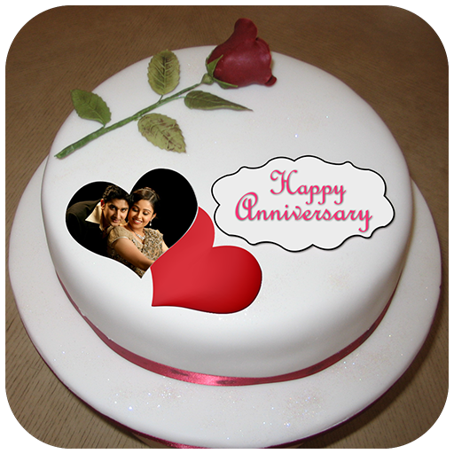 Name Photo On Anniversary Cake icon