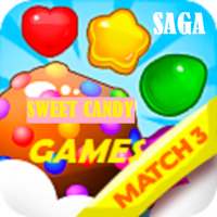 Match 3 Games : Sweet Sugar Candy