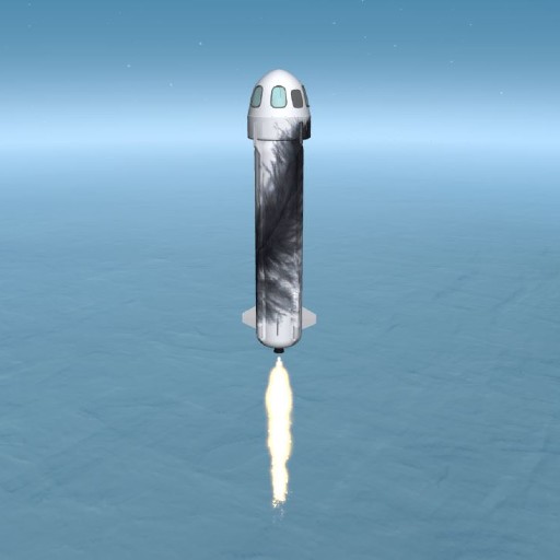 Space Blue Launch Rocket icon