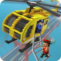 Blocky Helicopter City Heroes