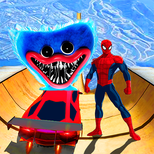 Spiderhero Mega Ramp Car Stunt icon