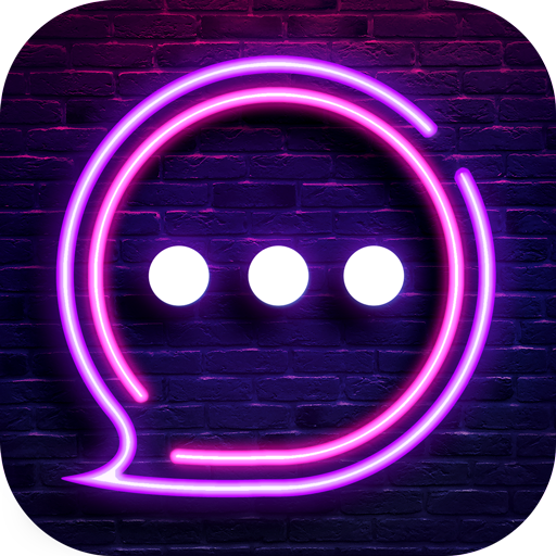 Neon Messenger for SMS - Emojis, original stickers icon