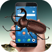 beetle in phone joke icon