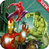 Superheroes Wrestling Battleship Arena Ring Fight