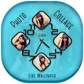 Photo Collage Clock Live Wallpaper on 9Apps