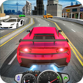 ikon Kota Lalu lintas Mobil Balap Mendorong