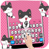 Cute Pink Kitty Keyboard icon