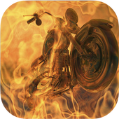Evil rider in FIRE icon