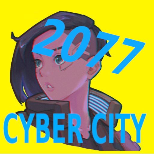 Cyberpunk 2077 Cyber City Shooter RPG anime icon