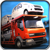 Car Transport Trailer Truck 3D icon