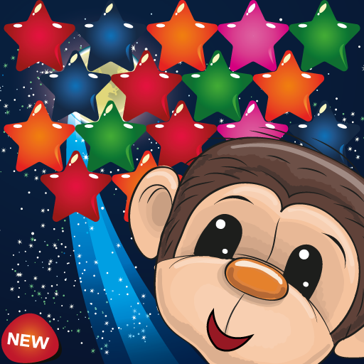 Monkey popping Sky Star Puzzle Bubble Shooter Game icon