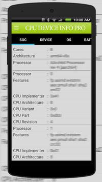 CPU DEVICE INFO PRO screenshot 2