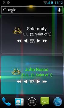 Cath. Saints Calendar Widgets screenshot 2