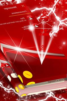 Hot Red Abstract SMS Theme screenshot 2