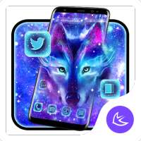 Galaxy Wolf APUS Launcher theme on 9Apps