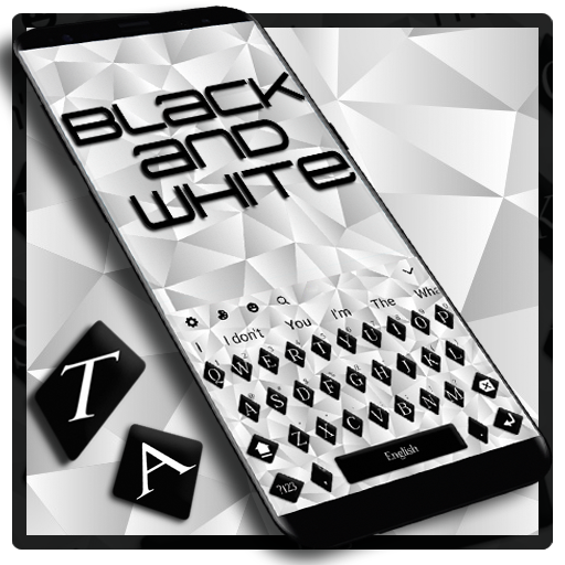 Trendy Black And White Keyboard Theme icon