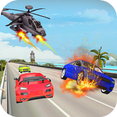 Police Helicopter Chase Car icon