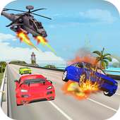 Police Helicopter Chase Car