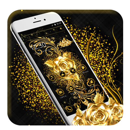 Golden Rose Bow Theme icon