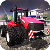 Water Tractor Farming icon