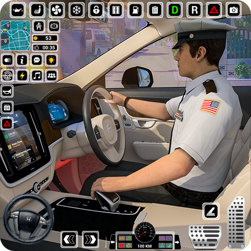 US Car Parking School Car Game icon