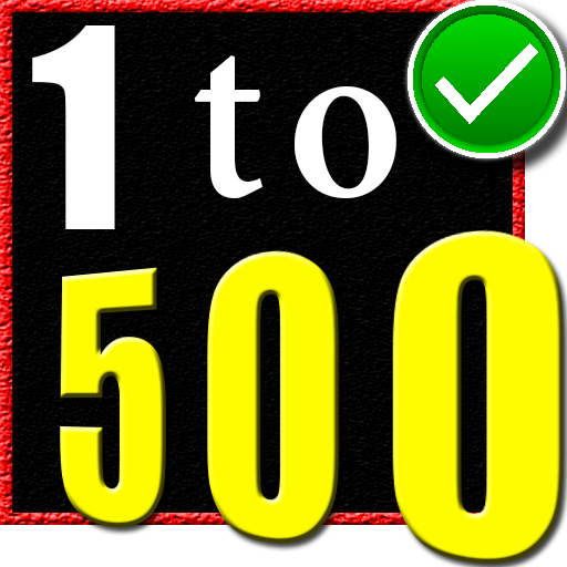 1 to 500 number counting game icon