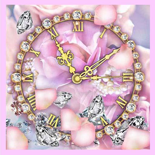 Diamonds Love Clock Live Wallpaper icon