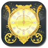 Gold Luxury Clock icon