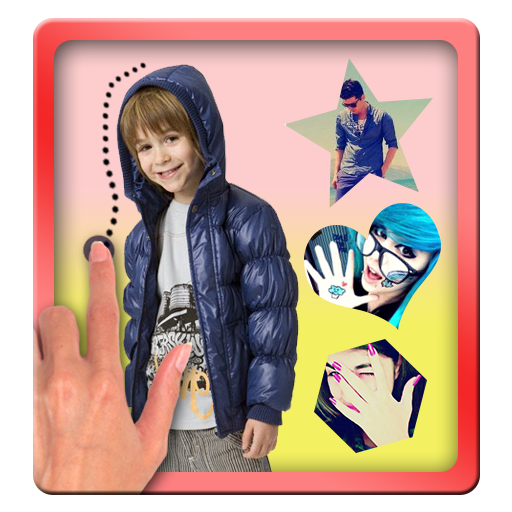 Cut Paste Sticker Collage icon