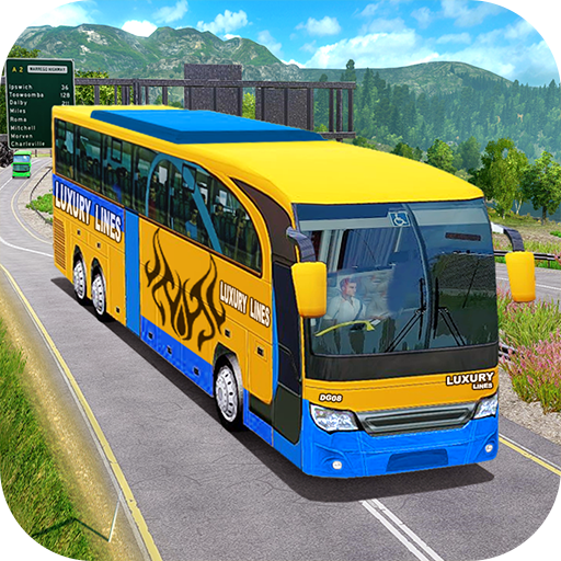 Passenger Coach Bus Driving 3d icon