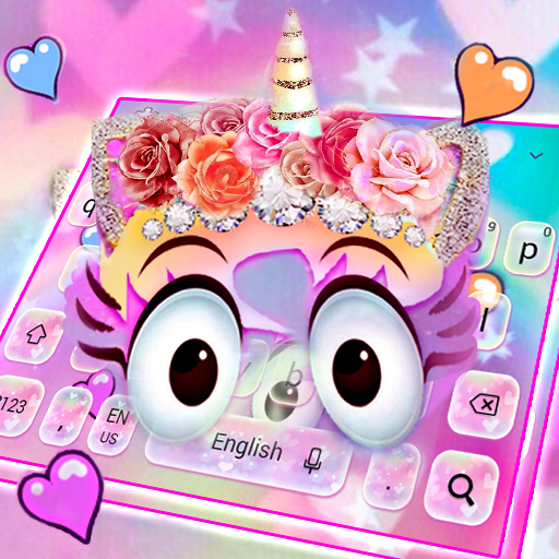 Cute Love Rainbow Unicorn Keyboard icon