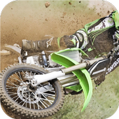 Extreme race. Motocross icon