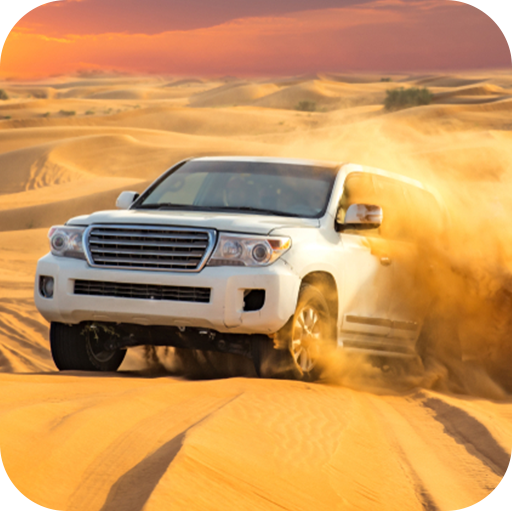 Crazy Drifting desert Jeep 3D icon