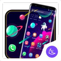 Cute Space Astronaut APUS Launcher theme on 9Apps