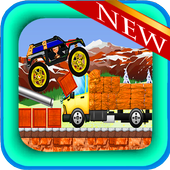 racing car monster truck game icon
