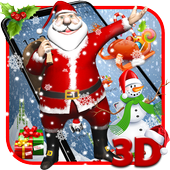 3D Merry Christmas Santa Theme icon