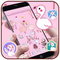 Pink flamingo theme life minimalist style on 9Apps