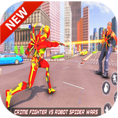 Flying Robot spider Rope Hero -  hero Vegas icon