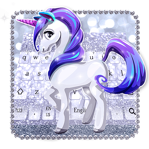 Silver Unicorn Keyboard icon