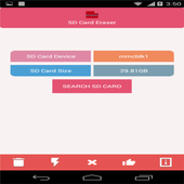Erase SD Card (eraser) icon