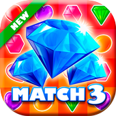 Match 3 Jewels - Ruby Cascade icon
