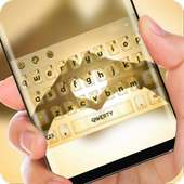 Love Keyboard Gold Sky Theme Hand Heart on 9Apps