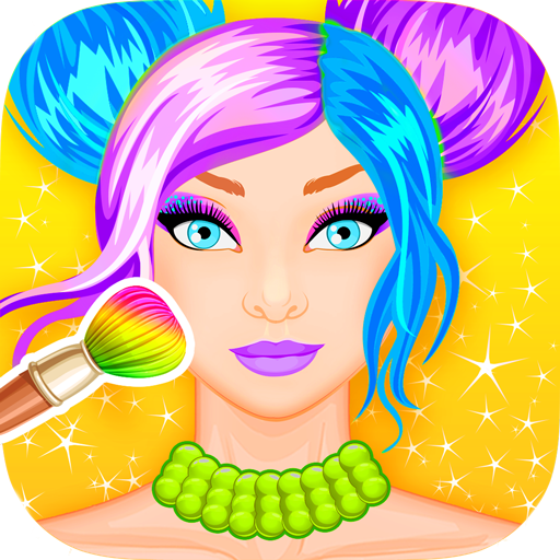 Candy Makeover Games for Girls. Hair and makeup icon
