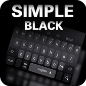 Thème clavier noir simple icon